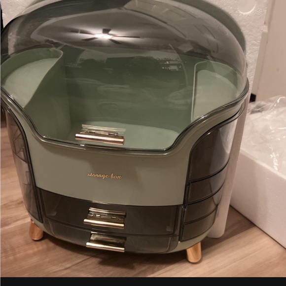 Cosmetic Storage Box, Multifunctional Dustproof Makeup Box, Clear Make Up Case - Picture 3 of 4